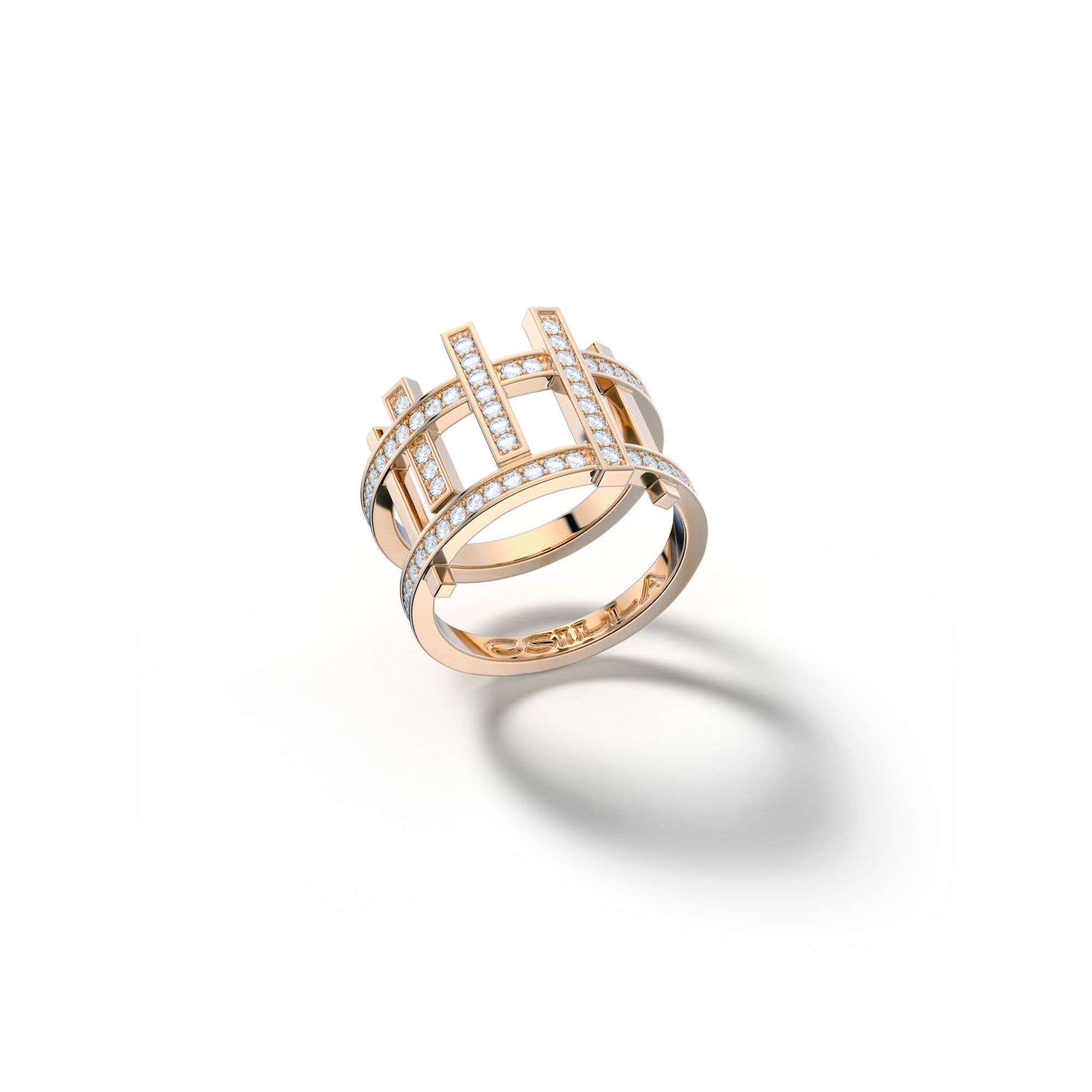 Gaea White Gold Ring With Diamonds Mid