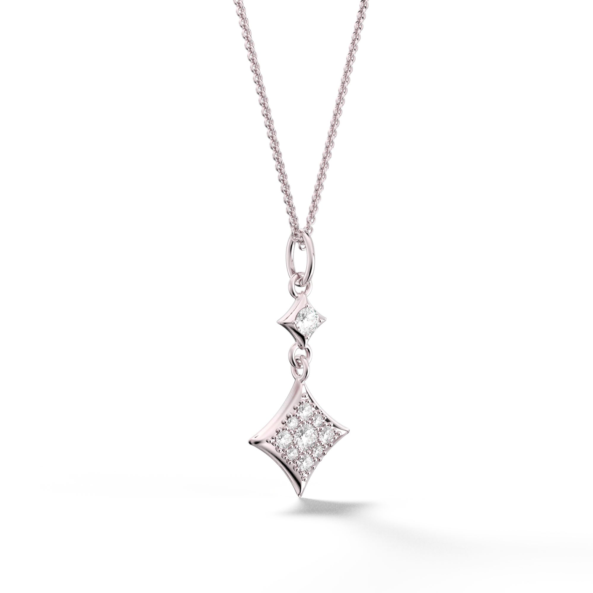 Csillag Stella - White Gold Pendant with Diamonds - Csilla Jewelry