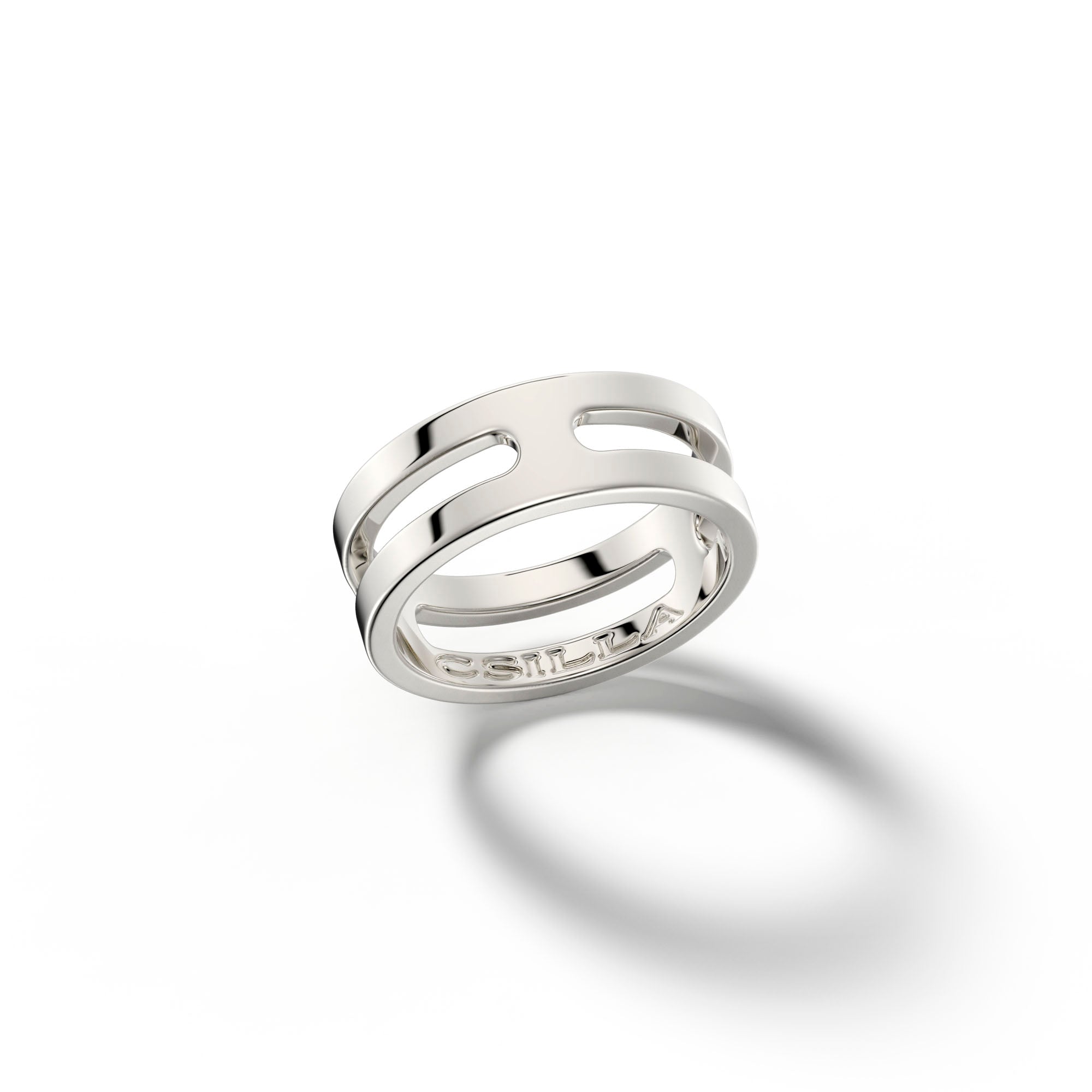 Me&I - 18k White Gold Ring Thin - Csilla Jewelry