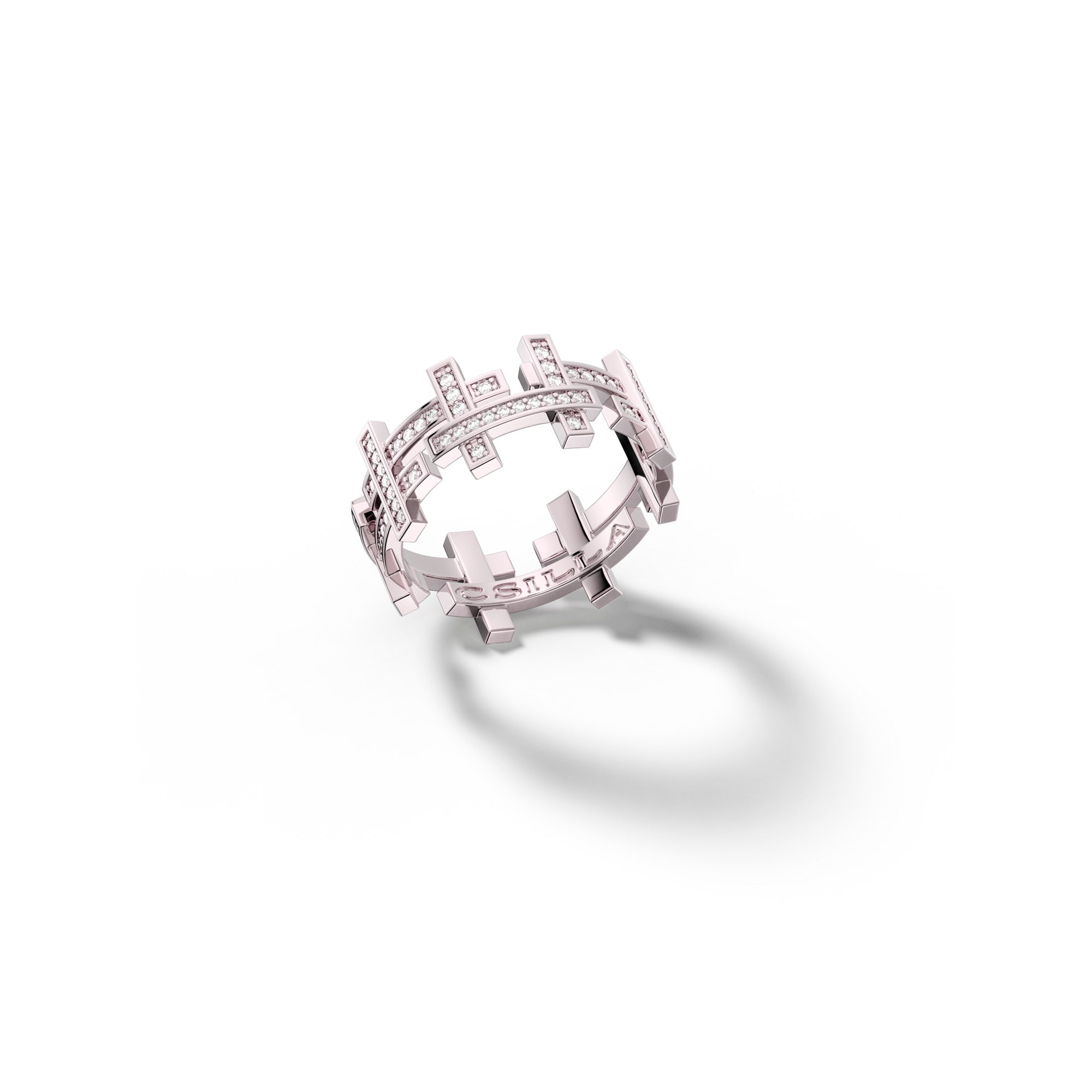 Gaea - 18k White Gold Diamond Ring Full