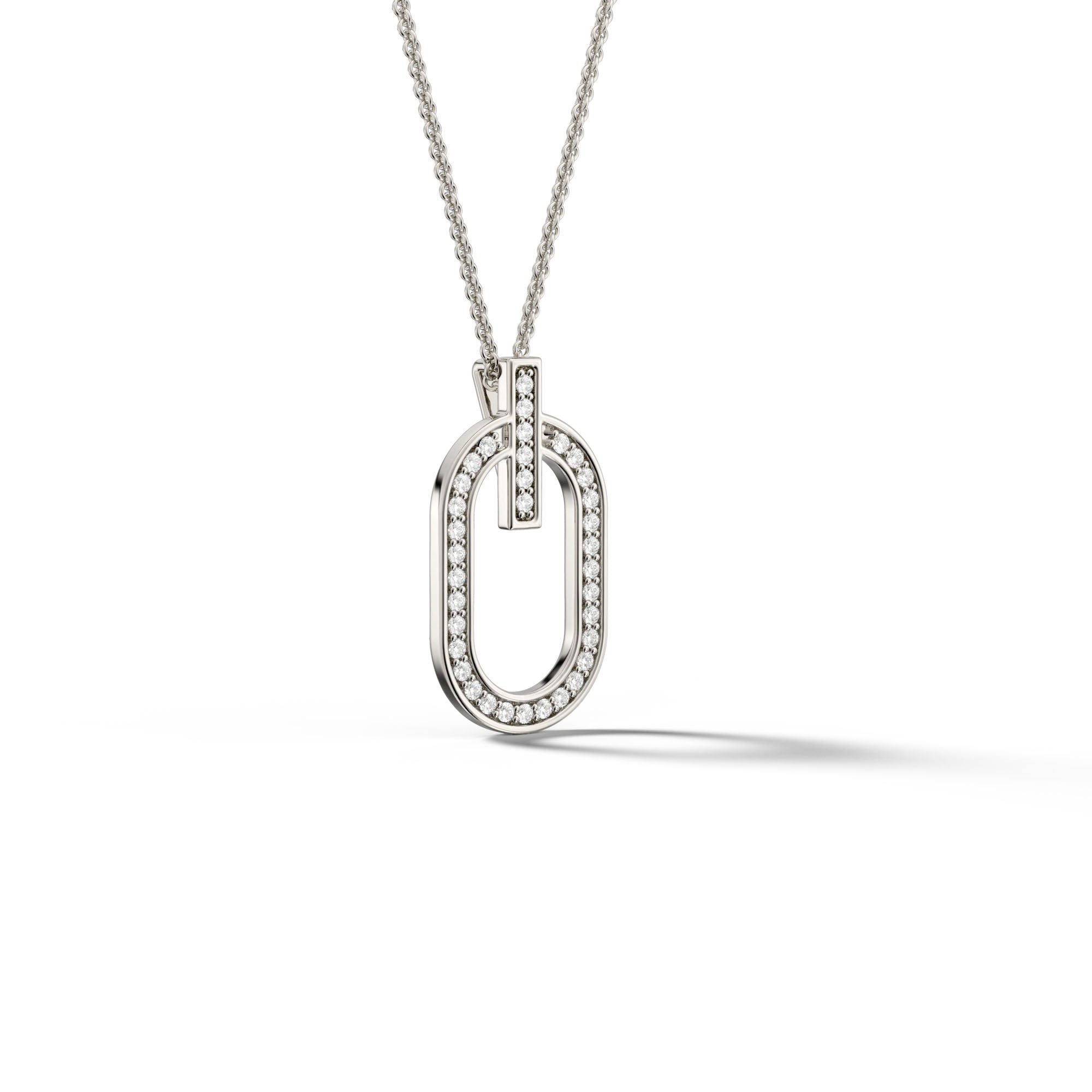 Me&I - White Gold Diamond Pendant Necklace - Csilla Jewelry