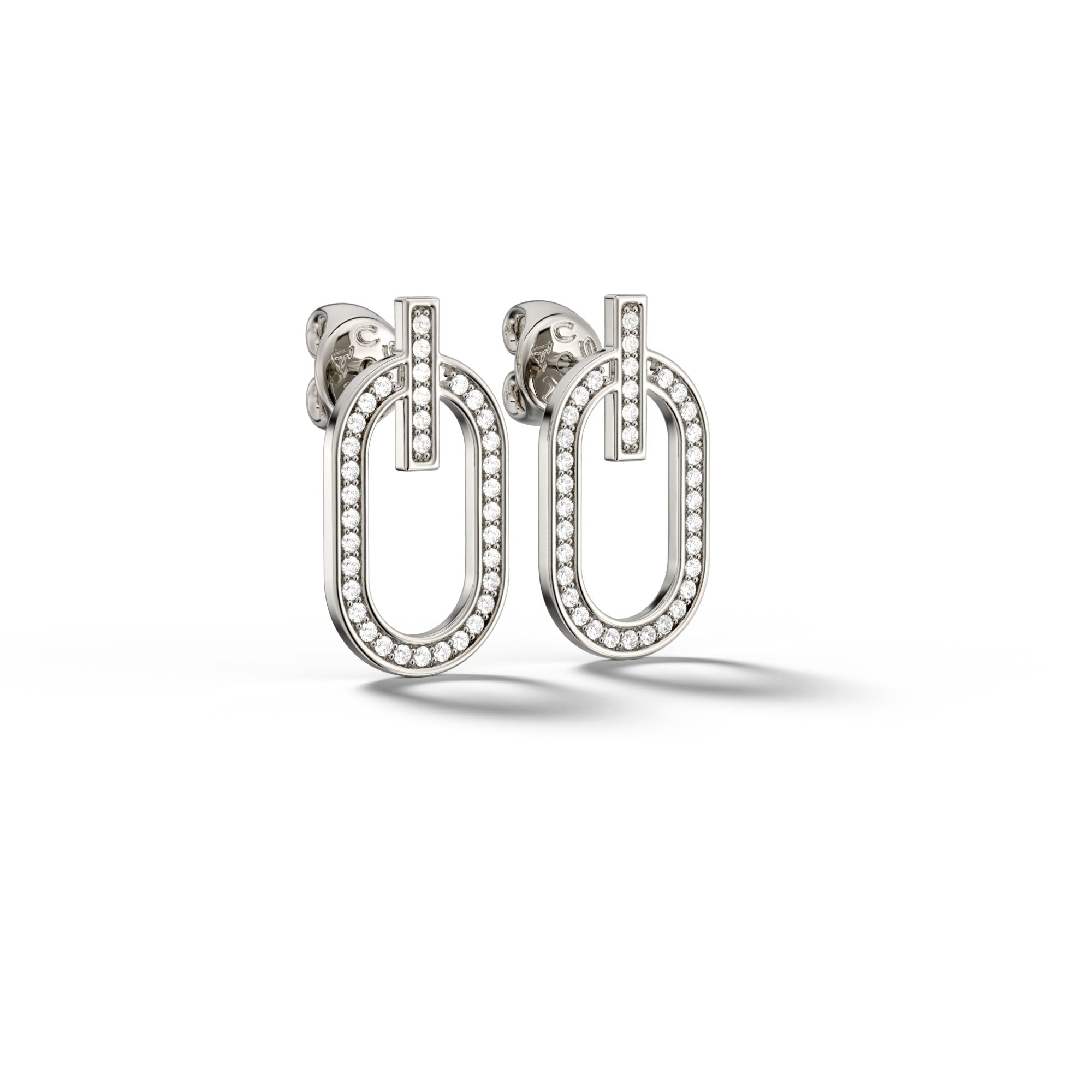 Me&I - White Gold Diamond Earring Small - Csilla Jewelry