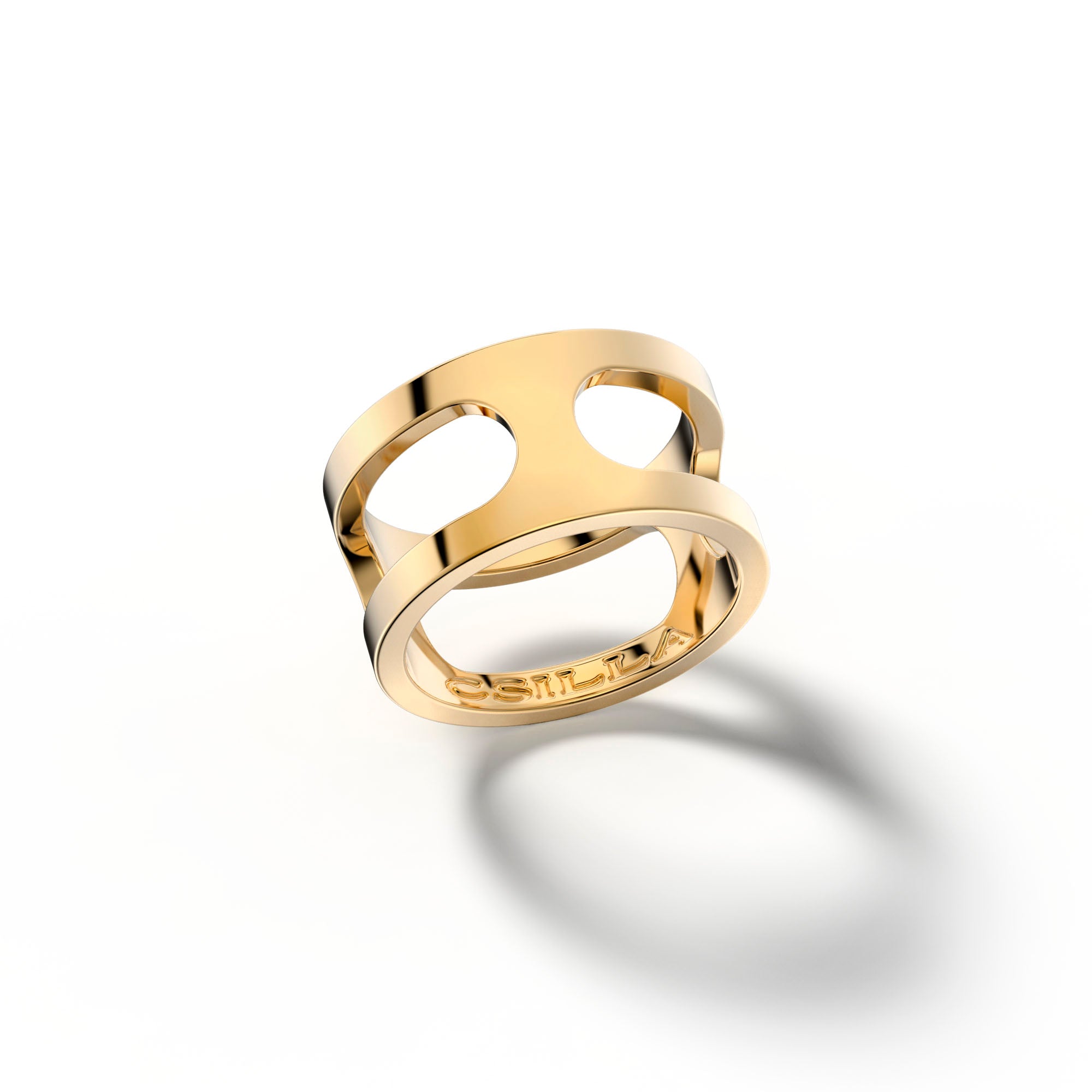 Me&I - Yellow Gold Ring Large - Csilla Jewelry