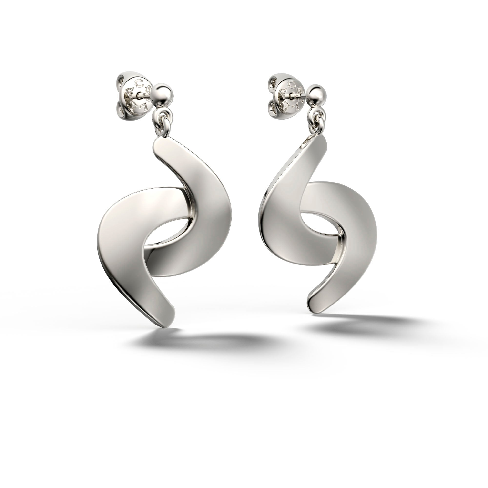 Me&I Twist 18k White Gold Earring - Csilla Jewelry