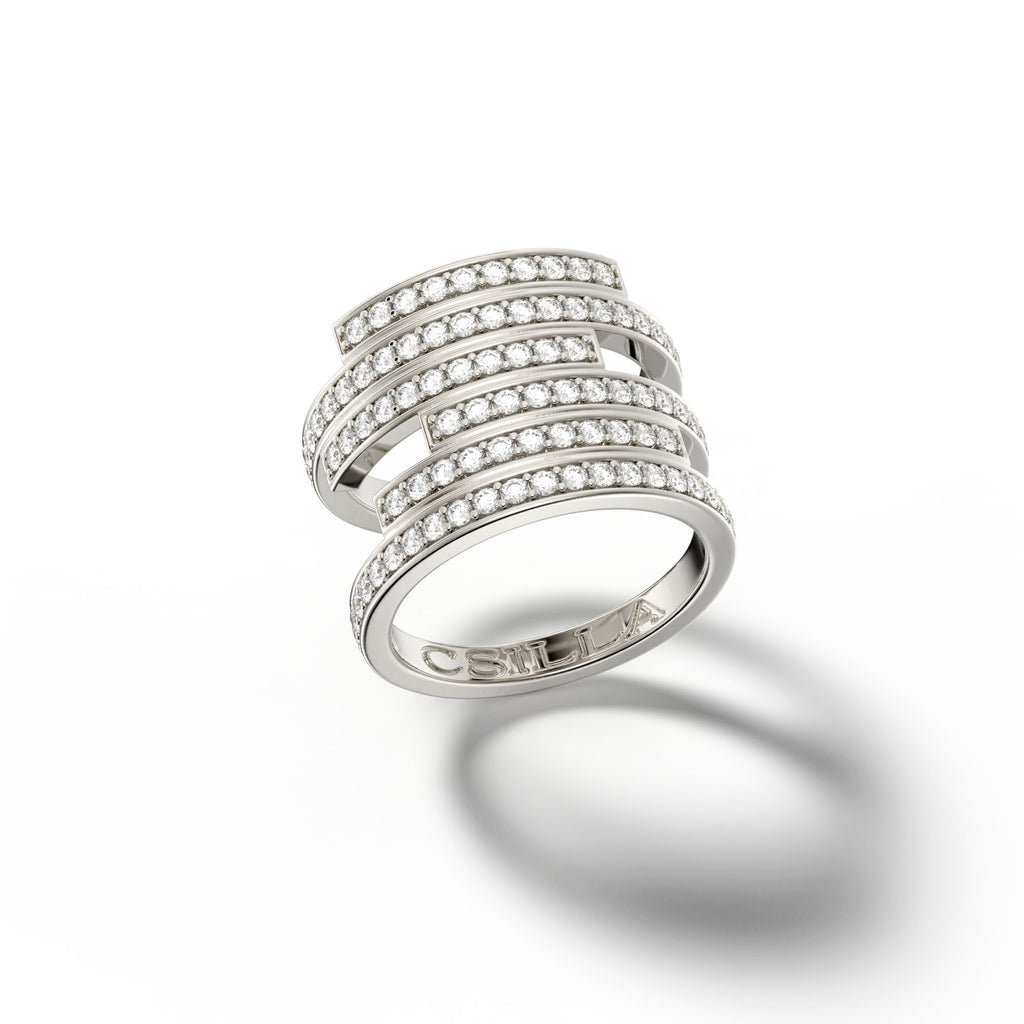 Issimo - White Gold Diamond Ring Large