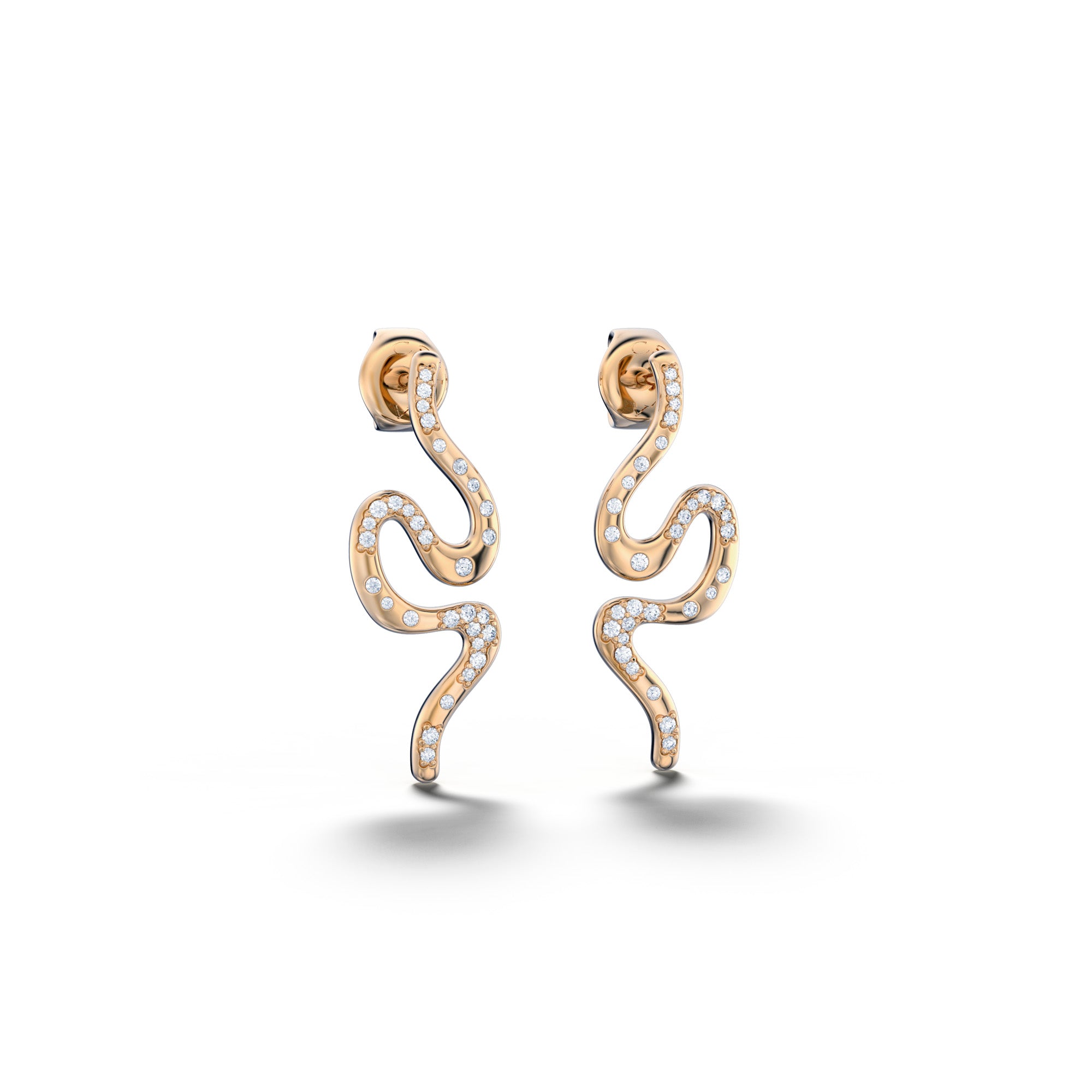 Uniq Lady - 18k White Gold Diamond Earring