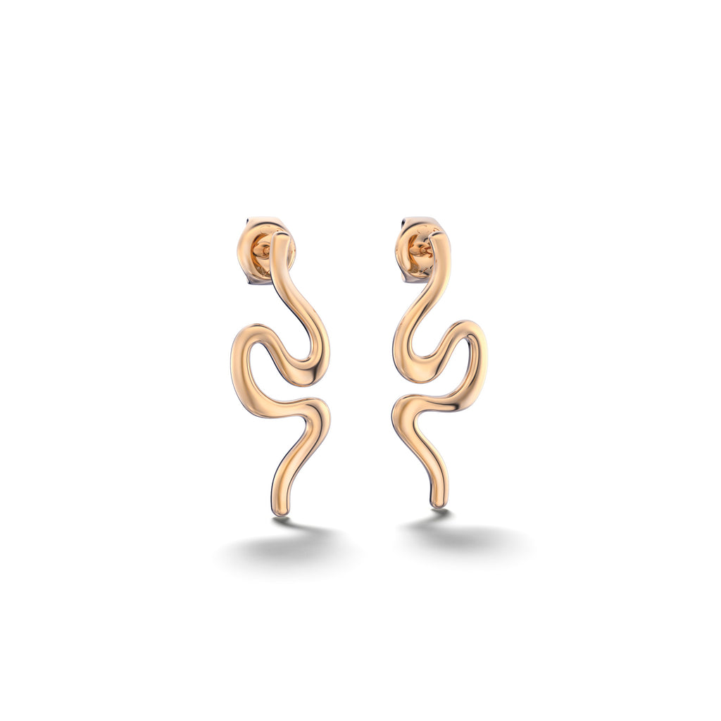 Uniq Lady - 18k Yellow Gold Earring