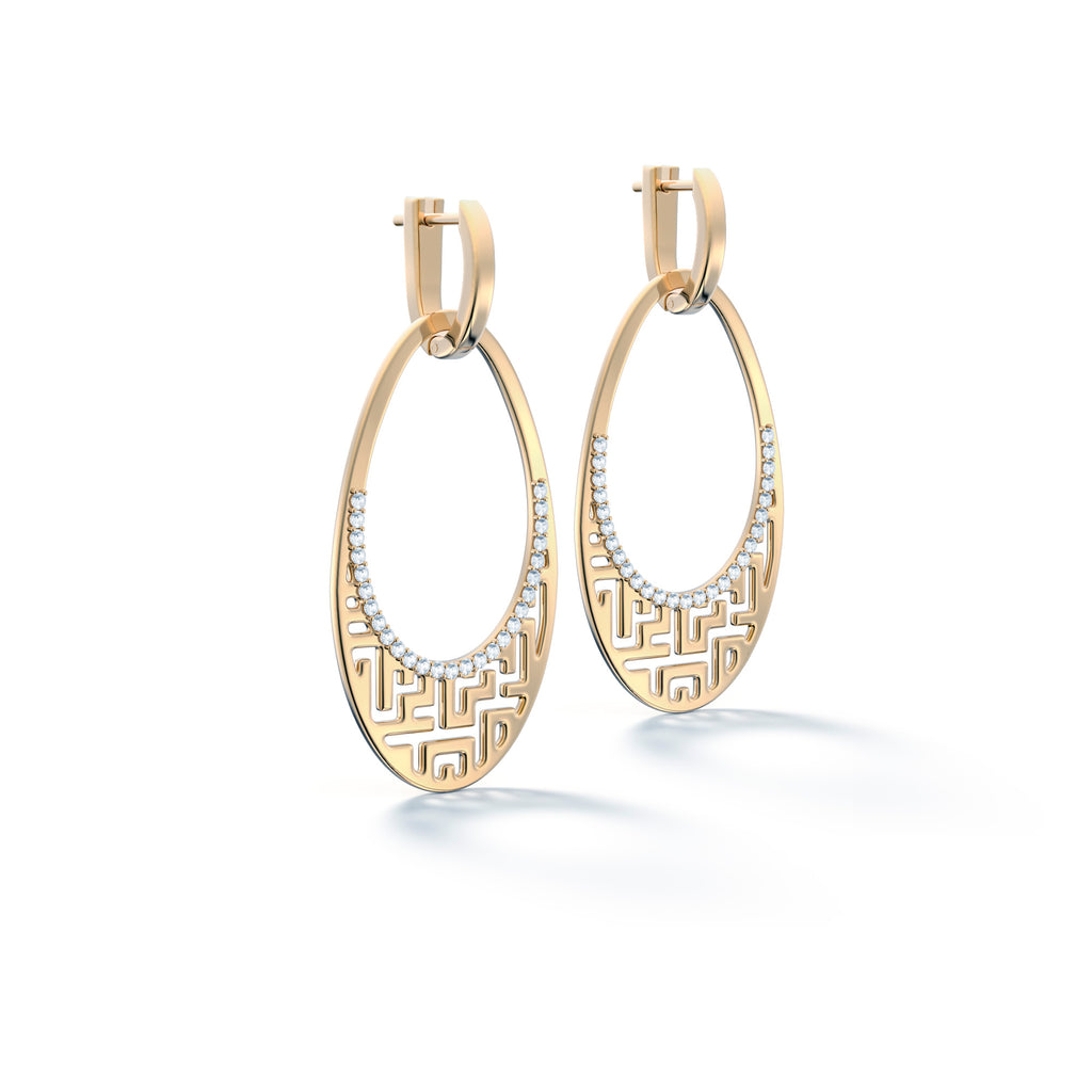 'A-Māz-Me' Cleo - Yellow Gold Diamond Earring
