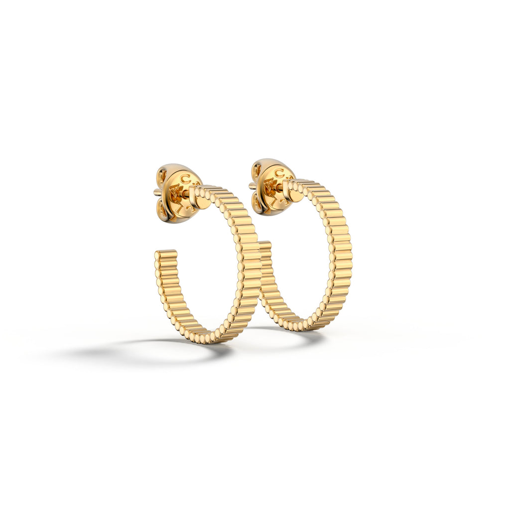 Casino Cyl - Yellow Gold Small Hoop Earring