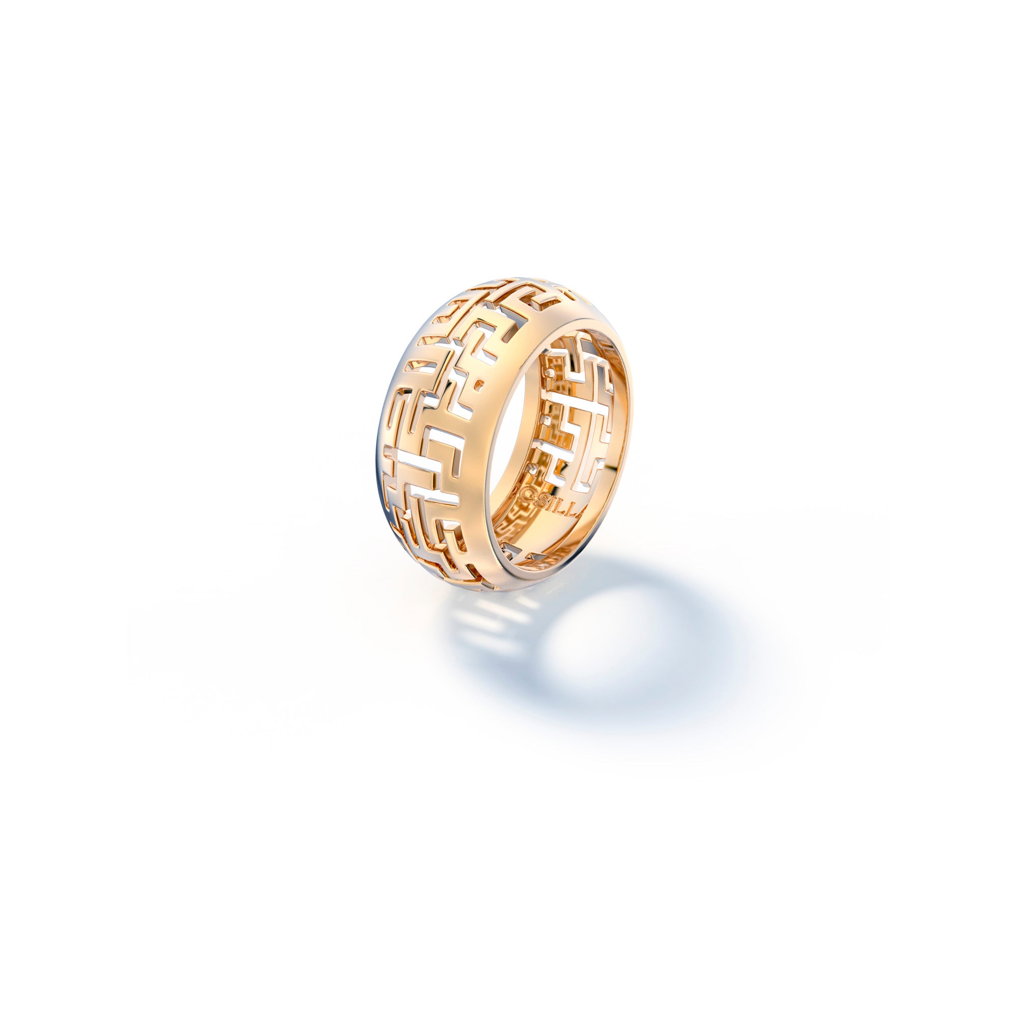 'A-Māz-Me' Gaia White Gold Ring Small